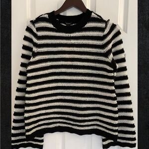 Halogen Stripe Bell Sleeve Sweater - NWT - Size Medium